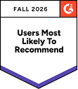 G2 Users Most Likely To Recommend
