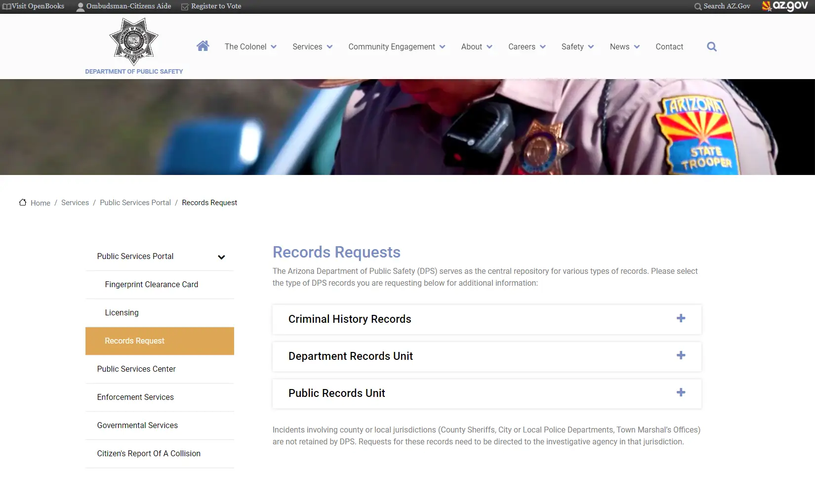 Arizona Criminal History Records